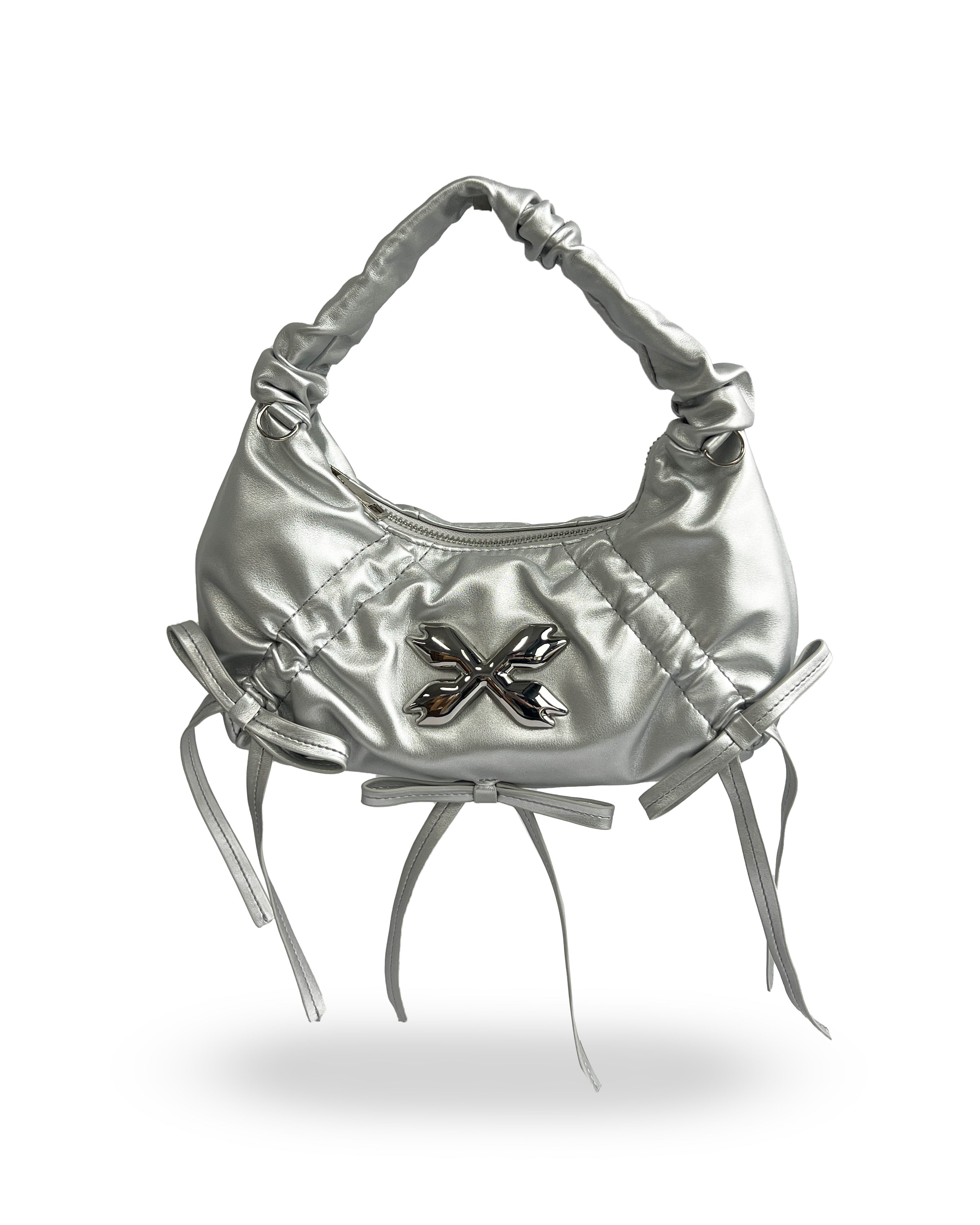 Aria Ribbon Bag - Silver