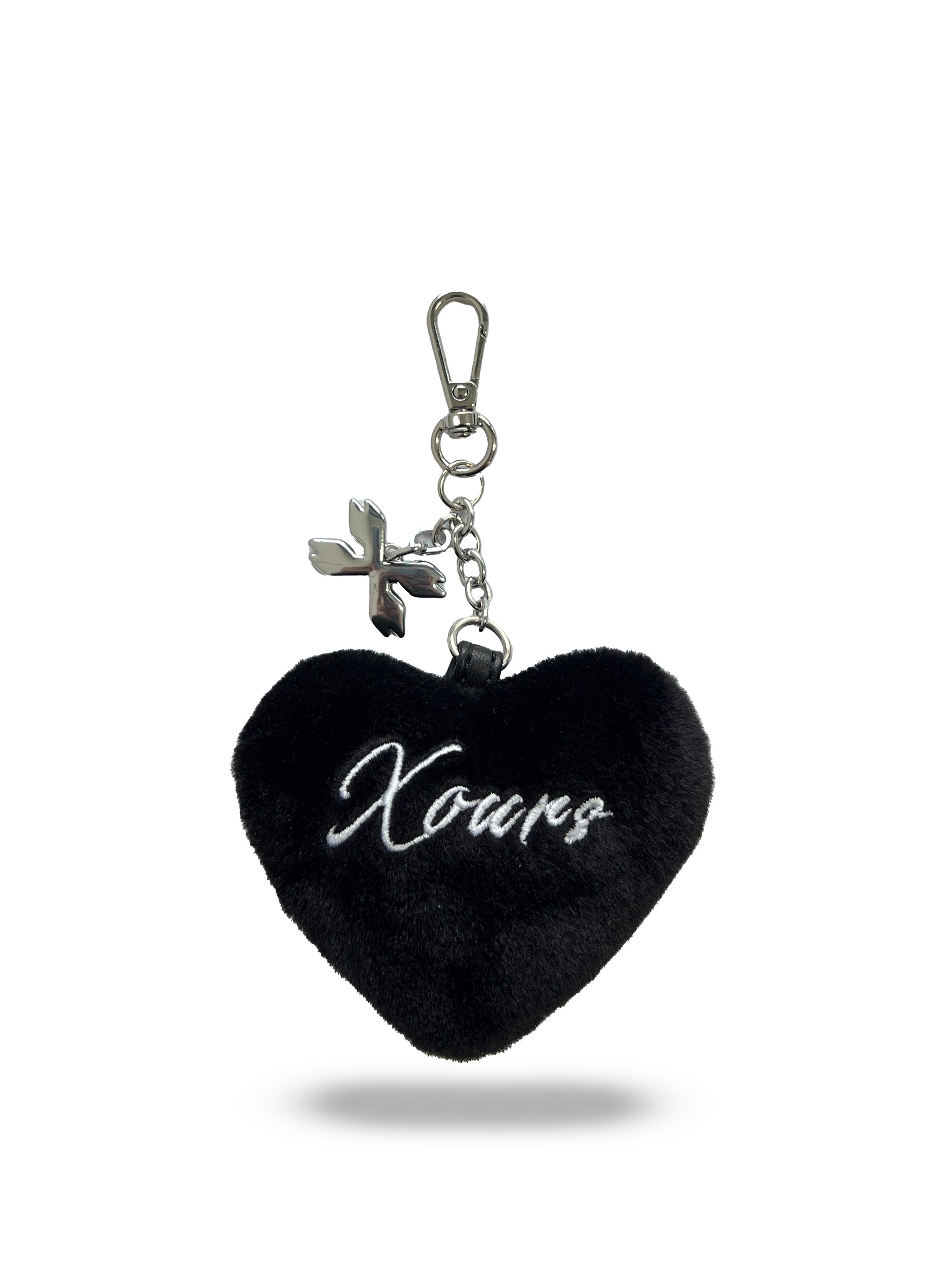 XOURS Heart Fur Charm - Black