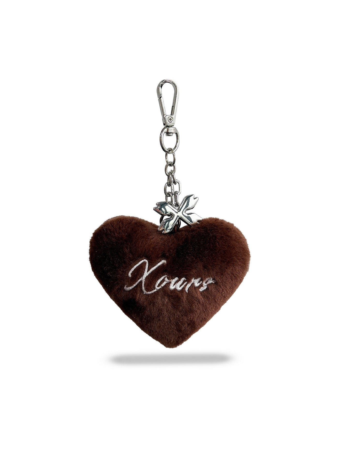 XOURS Heart Fur Charm - Brown