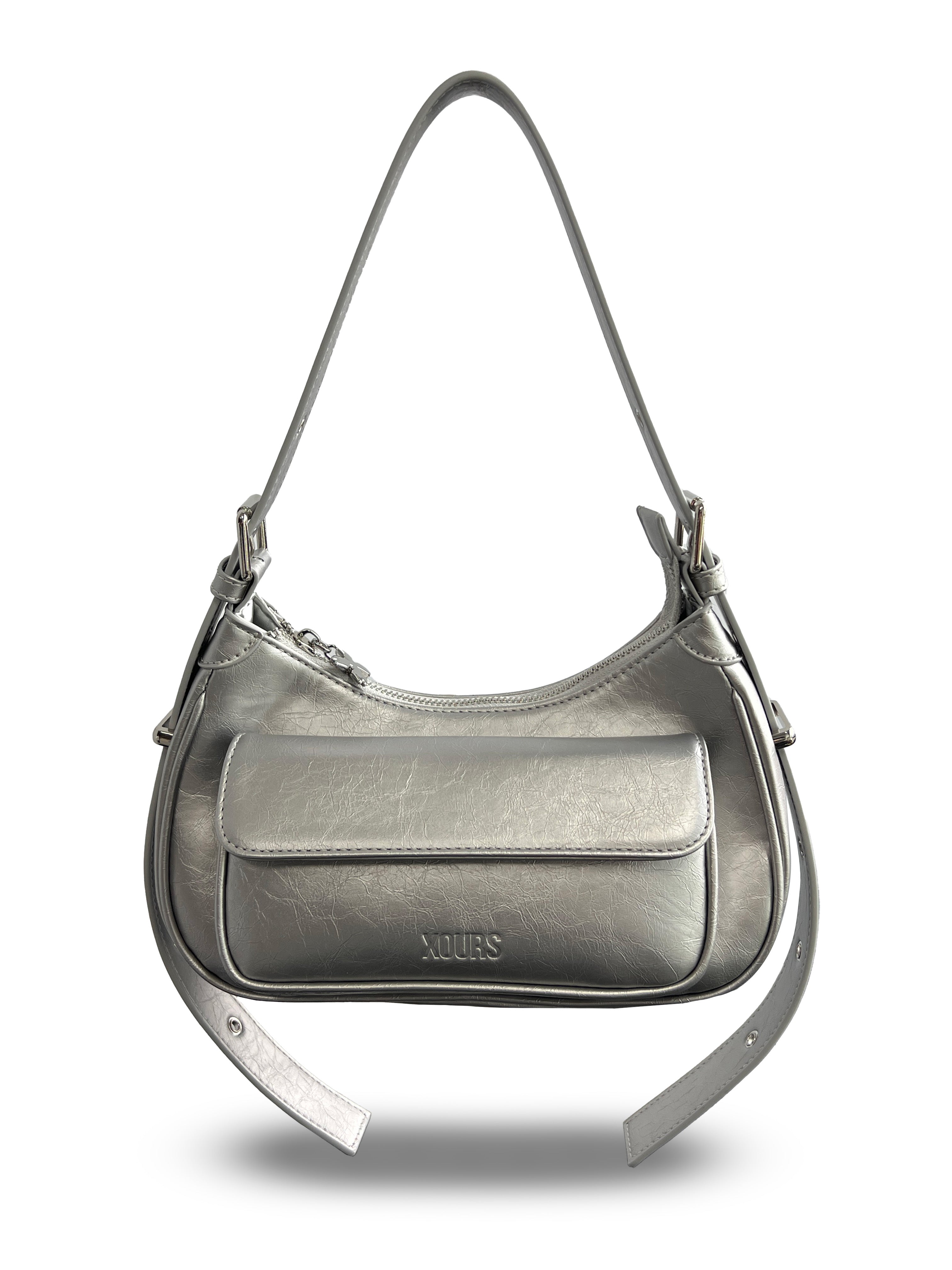 Nora Shoulder/Crossbody Bag - Silver (NEW)