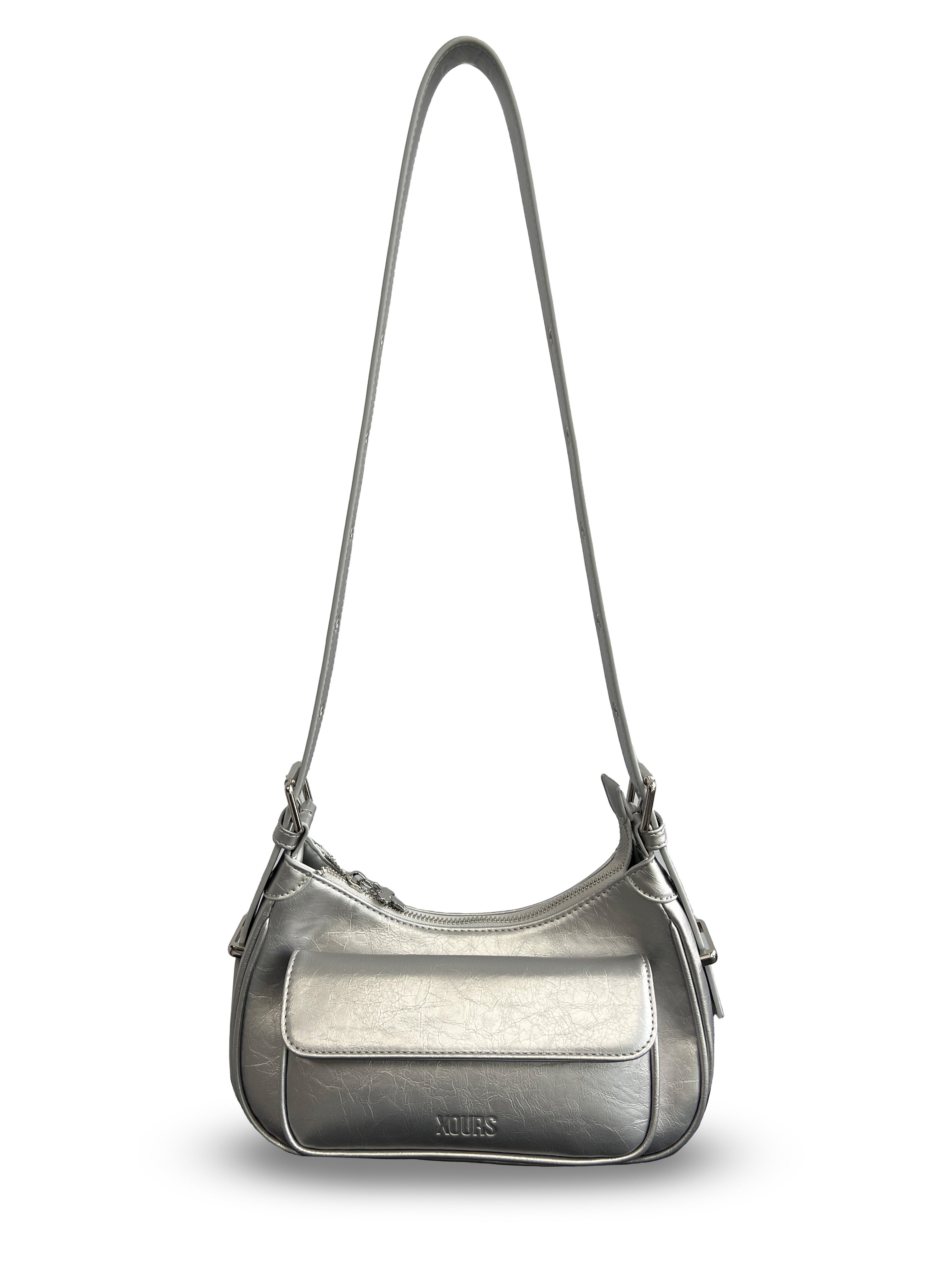 Nora Shoulder/Crossbody Bag - Silver (NEW)