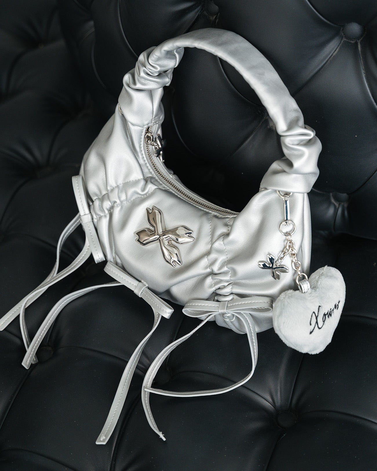 Aria Ribbon Bag - Silver (NEW)