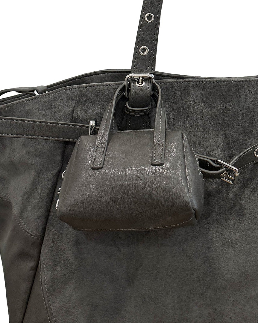 XOURS - MINI BAG CHARM - Brown And Grey