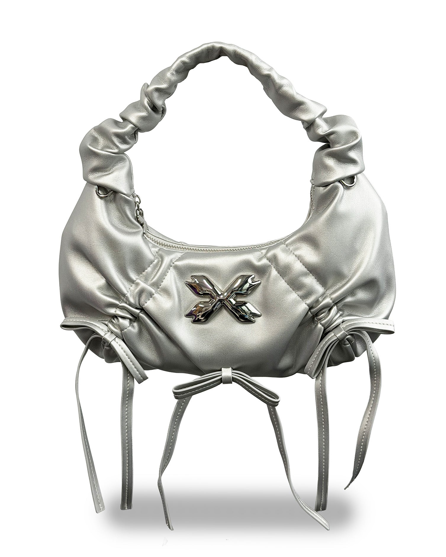 Aria Ribbon Bag - Silver (NEW)