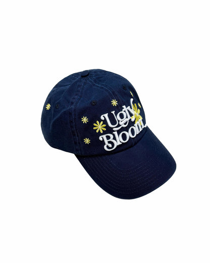 Ugly Bloom - Lemon Daisy Baseball Cap - Navy Blue Colourway