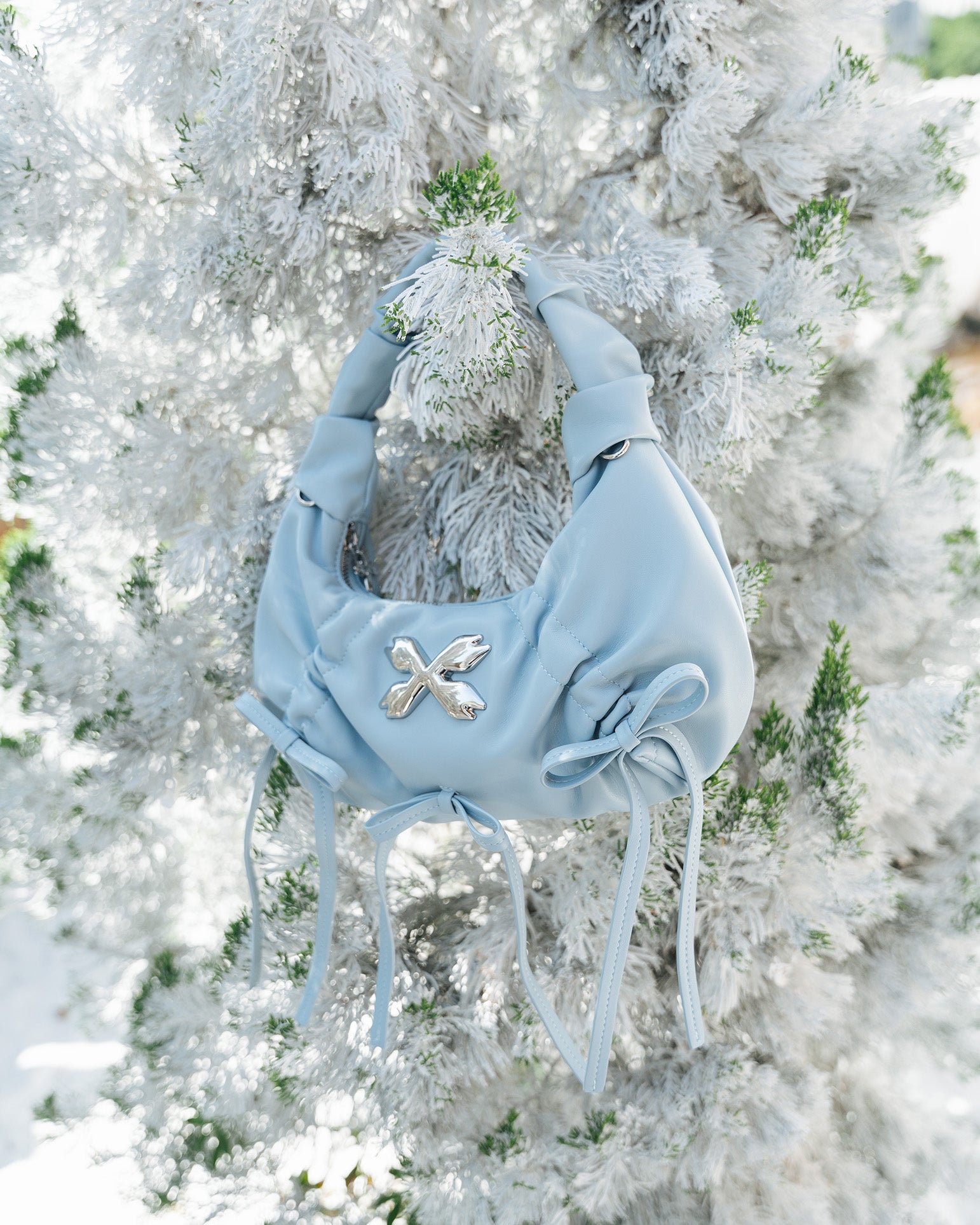 Aria Ribbon Bag - Baby Blue (NEW)