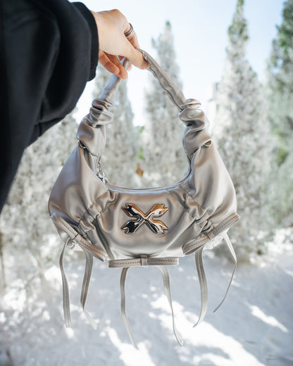 Aria Ribbon Bag - Silver (NEW)
