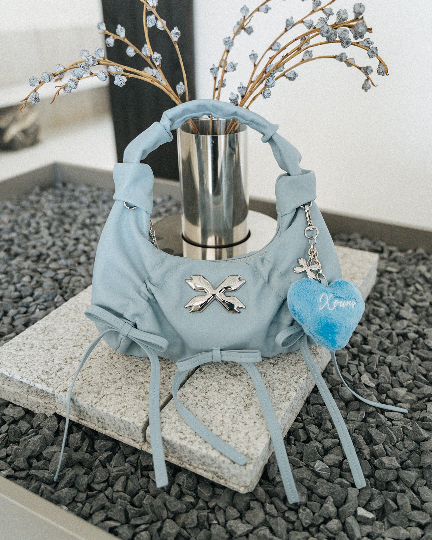 Aria Ribbon Bag (V2) - Baby Blue – XOURS