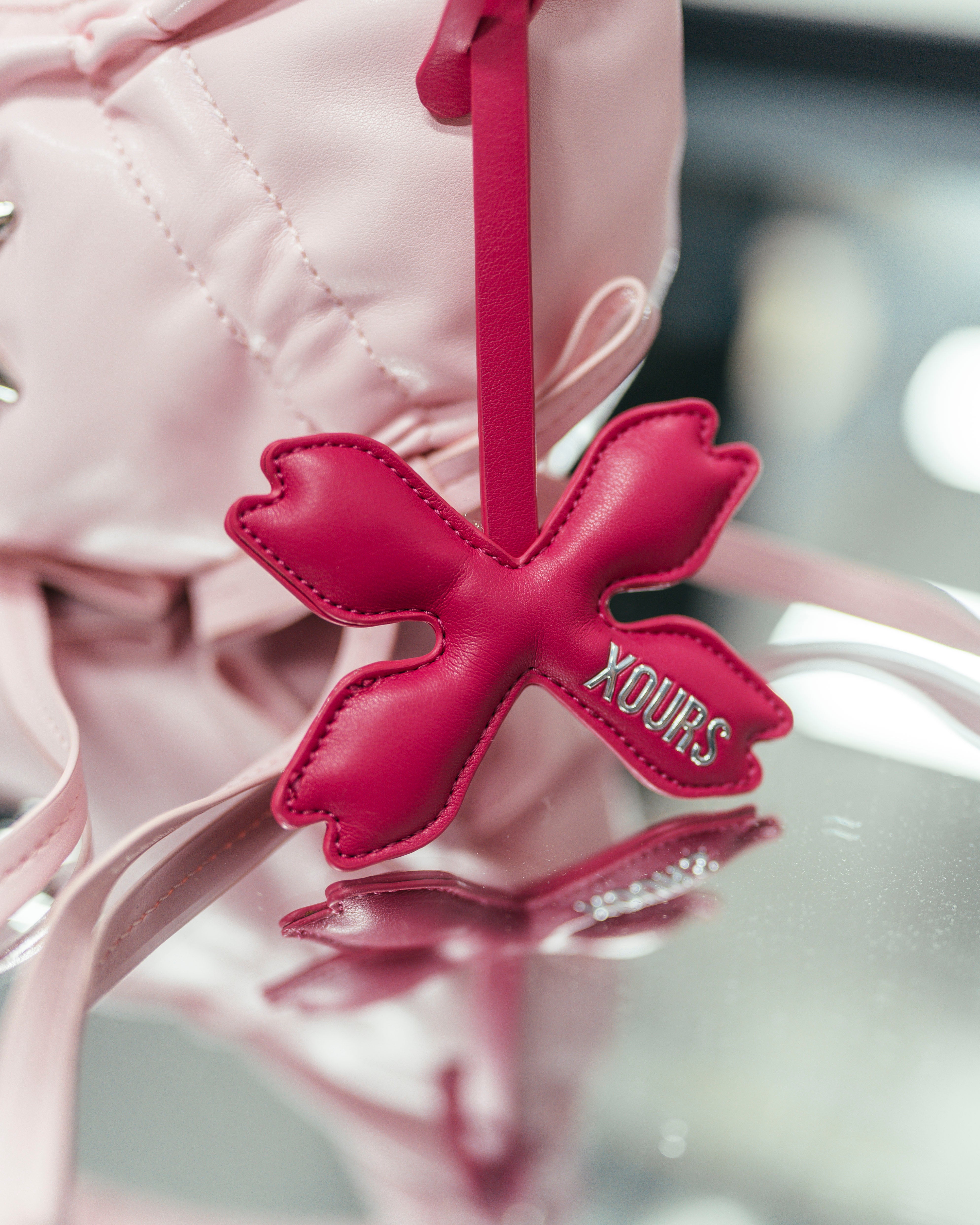 XOURS Logo Charm - Hot Pink