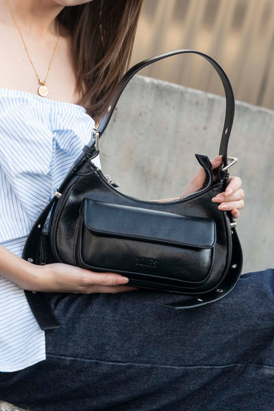 Nora Shoulder/Crossbody Bag - Black