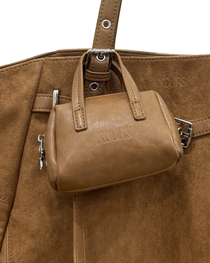 XOURS - MINI BAG CHARM - Brown And Grey