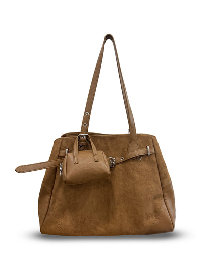 XOURS - MINI BAG CHARM - Brown And Grey