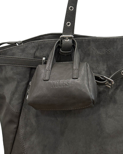 XOURS - MINI BAG CHARM - Brown And Grey